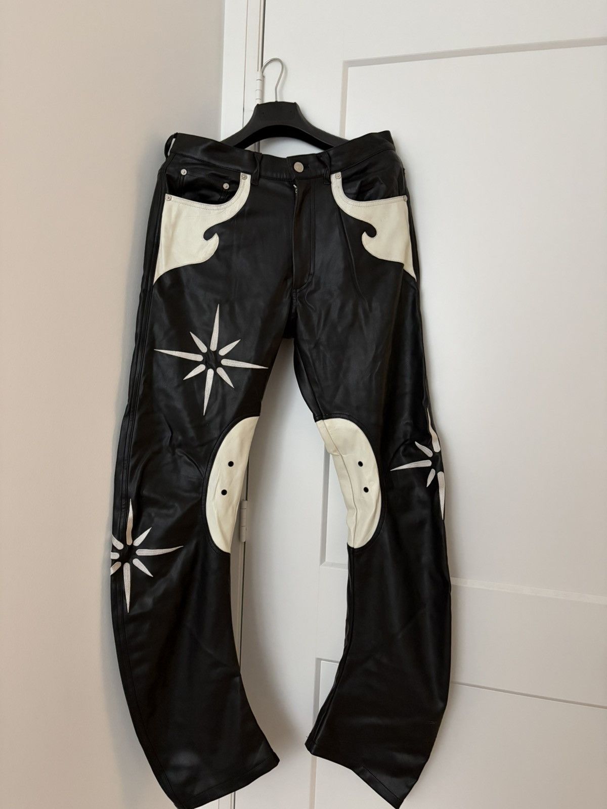 Kusikohc Kusikohc Flower Rider Faux leather pants Size US 32 / EU 48 - 2 Thumbnail