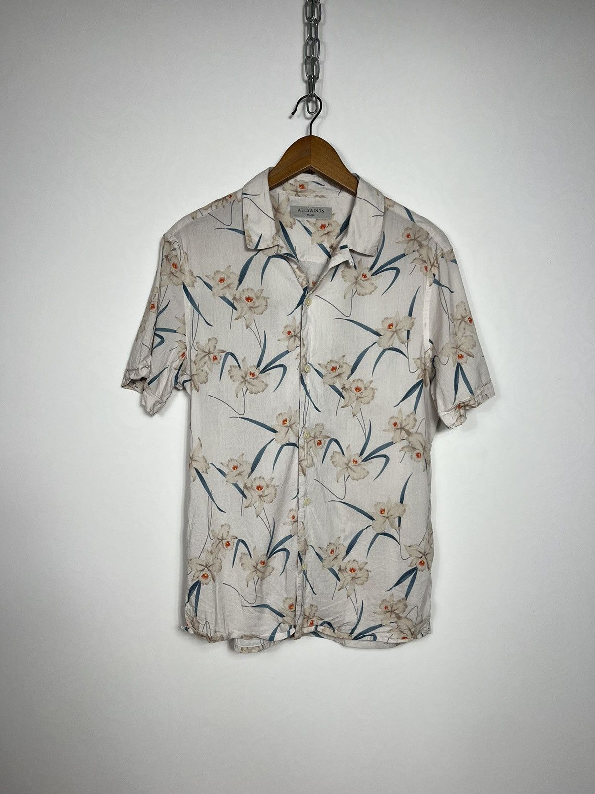 Allsaints Vintage Allsaints Aaru SS Flower Print 100% Viscose Hawaii Size US S / EU 44-46 / 1 - 1 Thumbnail