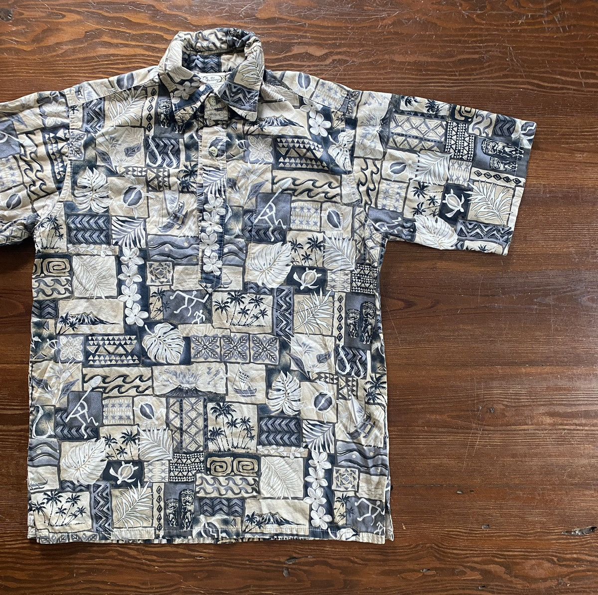 Vintage Vintage 80’s Hawaiian Beach Tribal Button Up Style Polo Size US XS / EU 42 / 0 - 1 Thumbnail