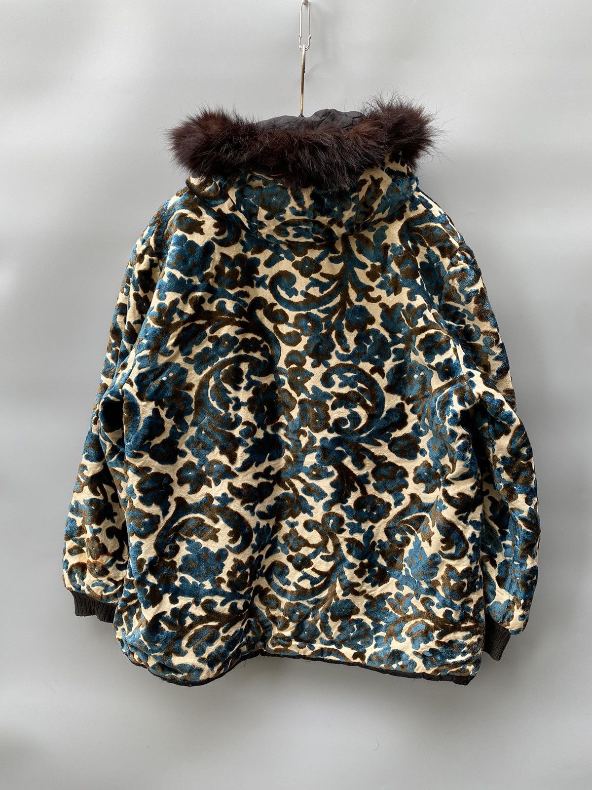 Vintage Vintage 60s Tapestry Faux Fur Jacket Size S / US 4 / IT 40 - 2 Thumbnail
