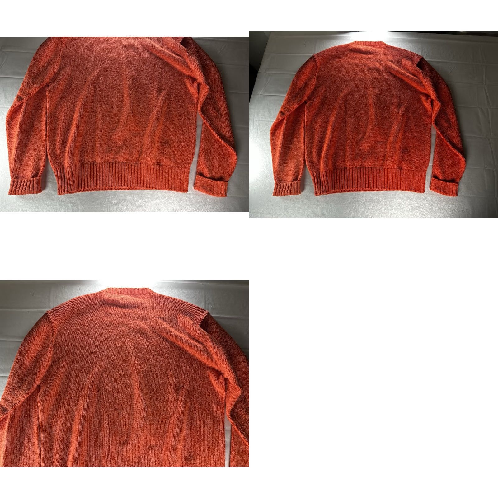Polo Ralph Lauren VTG Polo Ralph Lauren Cotton Knit Orange Sweater Mens Large Green Pony Shirt Regular Knit Style Pullover 90s Vintage Size US L / EU 52-54 / 3 - 10 Thumbnail