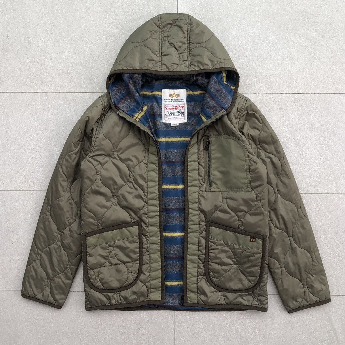Alpha Industries Alpha Industries Inc x Lee Storm Rider Quilted Jacket Hoodie Size US M / EU 48-50 / 2 - 4 Thumbnail