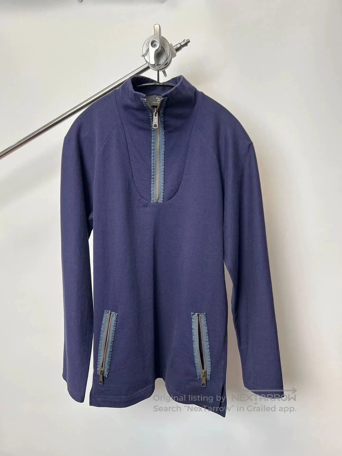 Yohji Yamamoto Yohji Yamamoto Zip Neck Long Sleeve Sweatshirt. Size US L / EU 52-54 / 3 - 2 Thumbnail