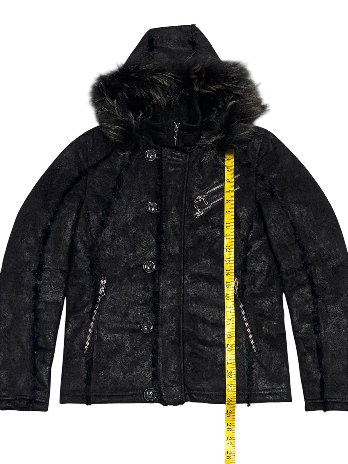 GOSTAR DE FUGA Fuga Waxed Faux Fur Suede Cotton Hoodie Jacket Size M / US 6-8 / IT 42-44 - 19 Thumbnail