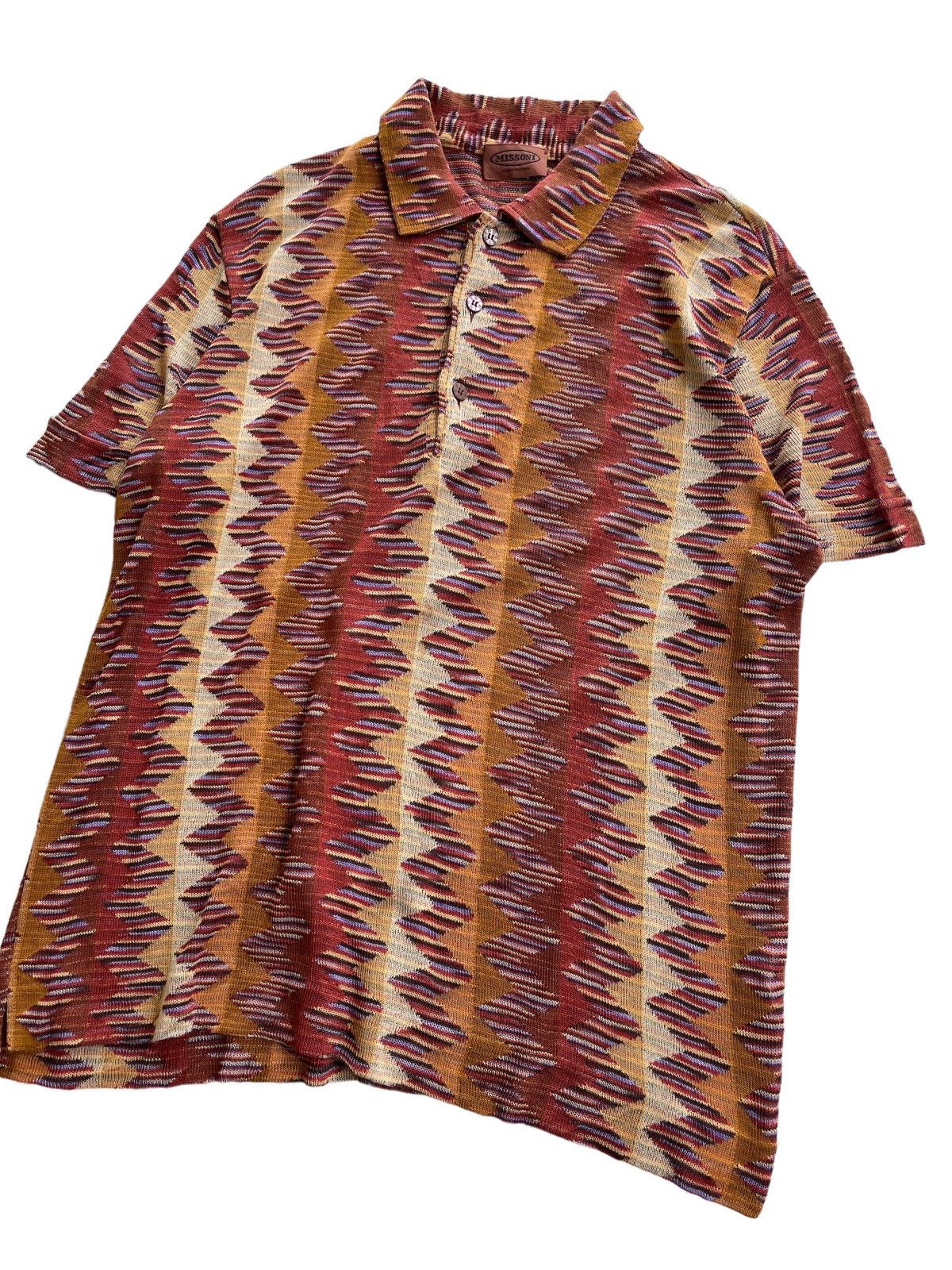 Missoni Vintage Missoni Polos Knitted Luxury Shirt Size US M / EU 48-50 / 2 - 2 Thumbnail