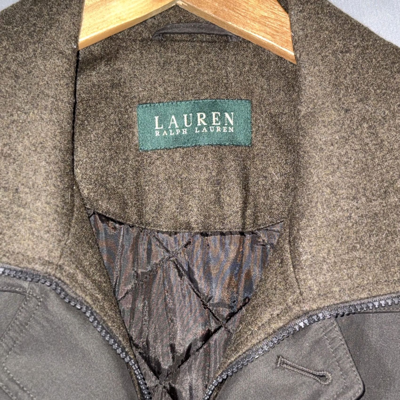 Ralph Lauren Lauren Ralph Coat Mens 40 Brown Long Rain Overcoat Quilted Liner Warm Size US XXS / EU 40 - 3 Thumbnail