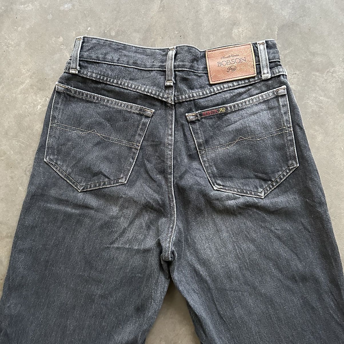 Japanese Brand W27 🔥 Vintage Bobson Black Sick Denim Jean Pant Size US 27 - 12 Thumbnail