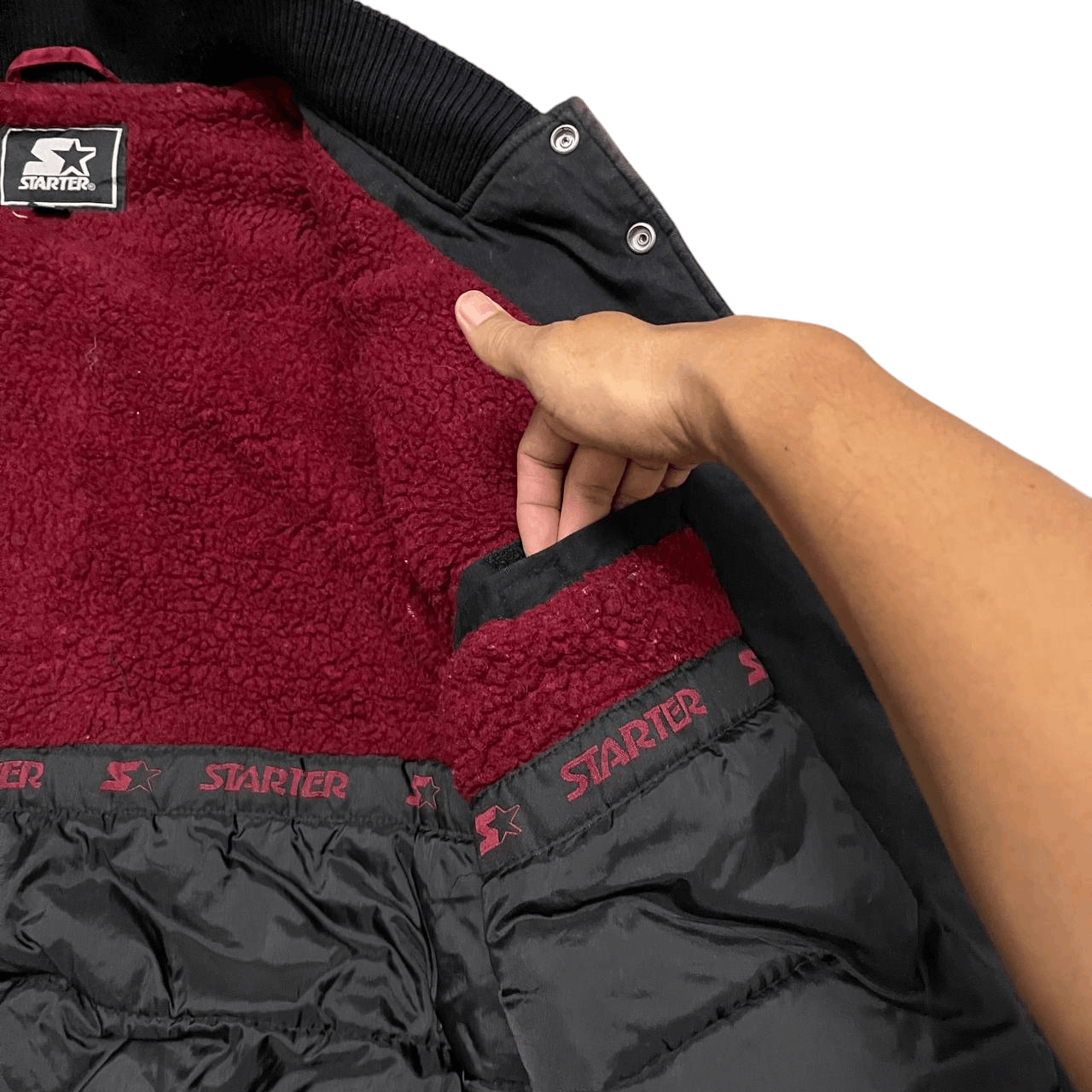 Starter Vintage Starter Embroidered Bomber Jacket Sherpa Linning Size US L / EU 52-54 / 3 - 10 Thumbnail