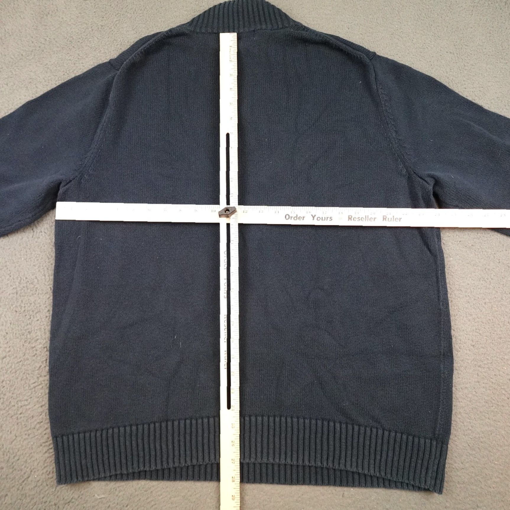 Vintage L.L. Bean Sweater Mens 2XL Navy Blue Quarter Zip Pullover Cotton Knit Outdoors Size US XXL / EU 58 / 5 - 7 Thumbnail