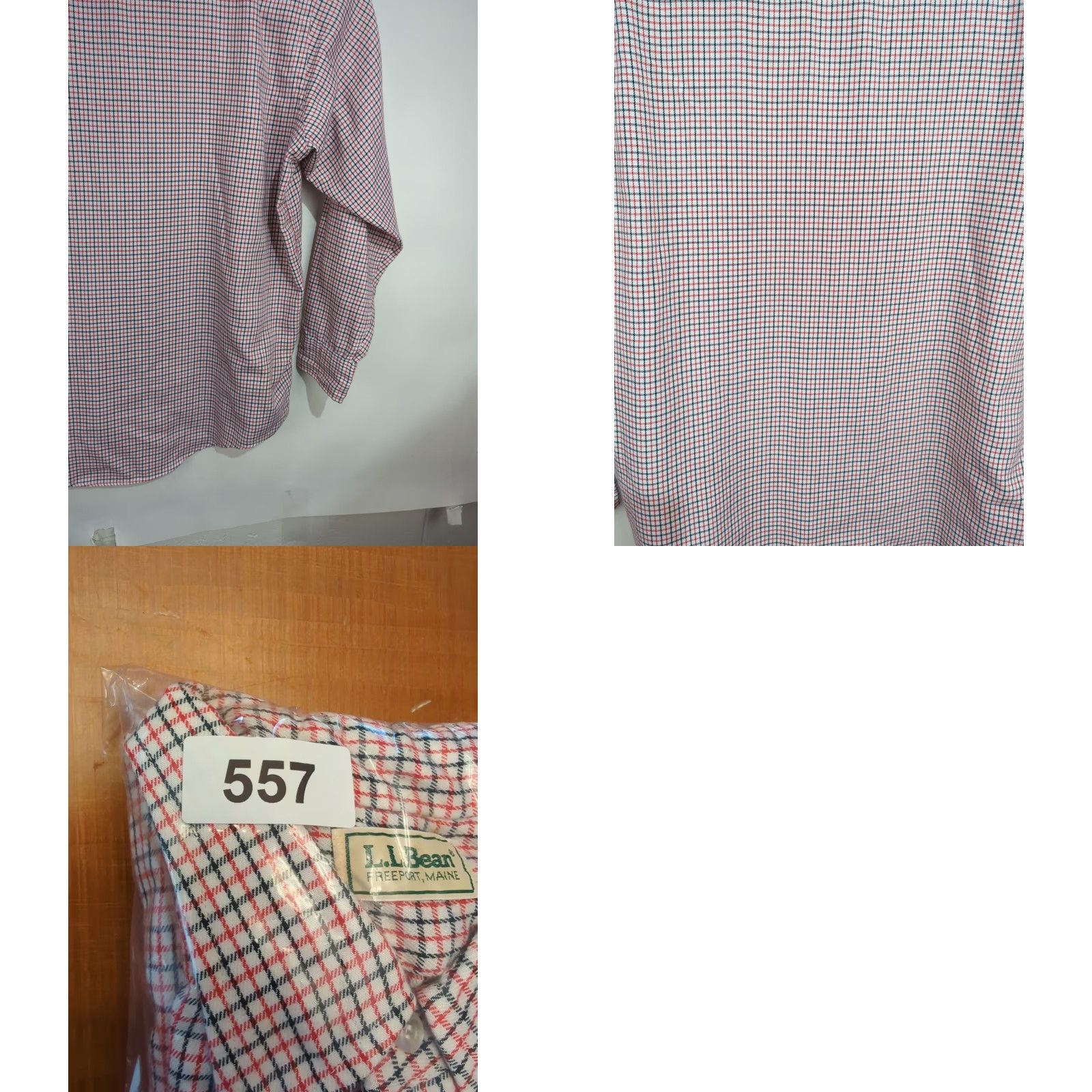 Vintage VINTAGE LL Bean Mens Long Sleeve Button Shirt Plaid Red White 90s Classic Outdoor Casual Button-Down Shirt Size US L / EU 52-54 / 3 - 10 Thumbnail