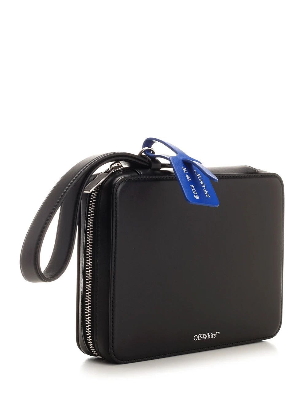 Off-White o1y0225 Size : OS / Logo Leather Handbag in Black Size ONE SIZE - 2 Thumbnail
