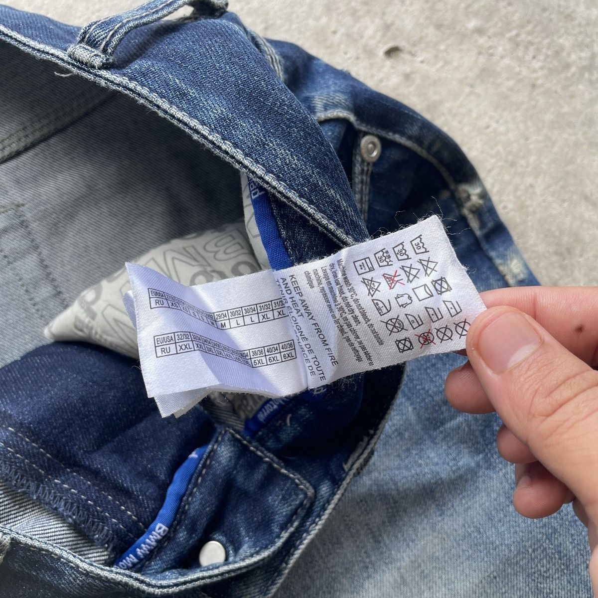 Faded Glory W33💥 BNW Motorrad Stonewash Jeans Faded Denim Pants Size US 33 - 9 Thumbnail