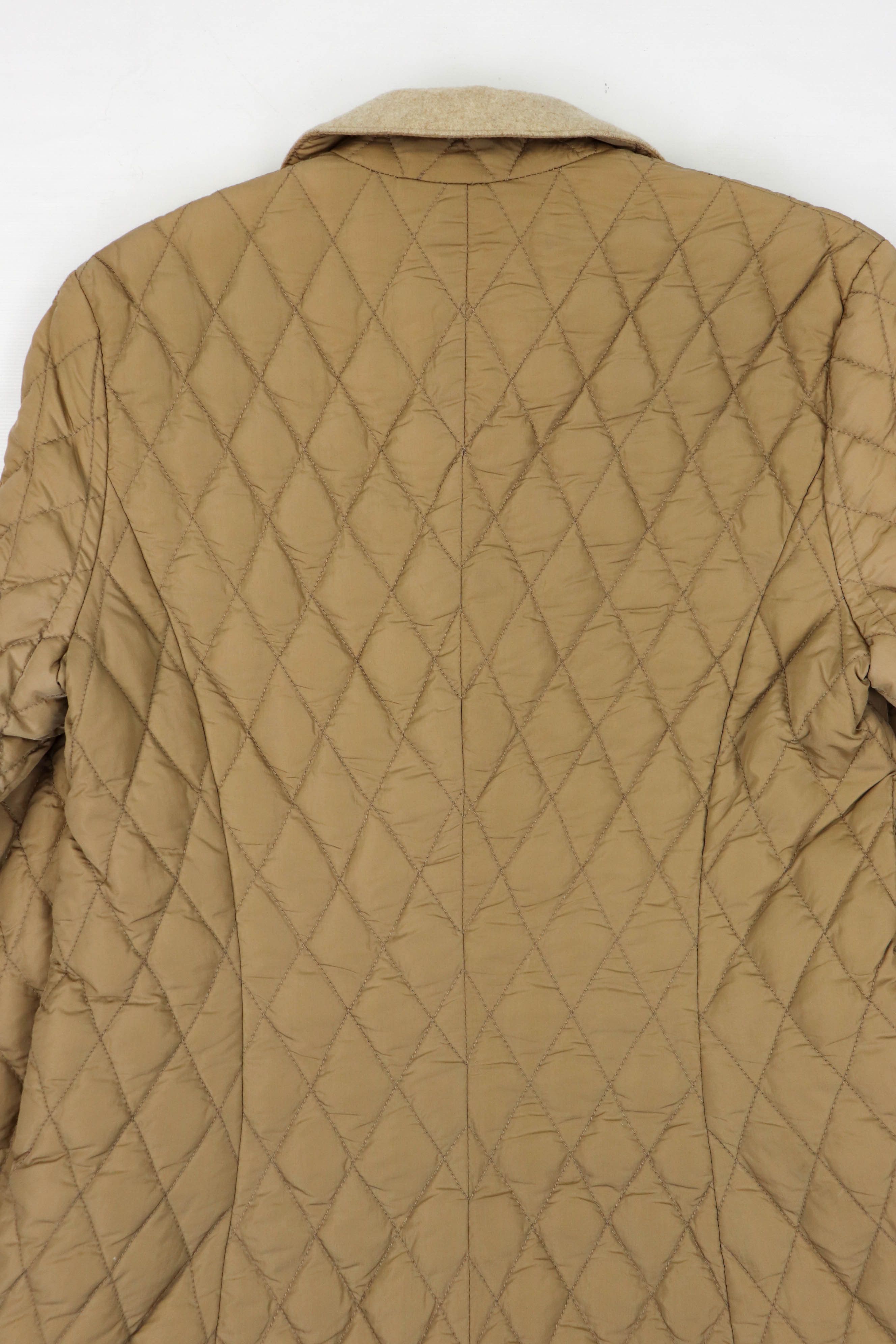 Moncler Vintage Moncler Beige Quilted Nylon Down Puffer Coat Jacket Size XS / US 0-2 / IT 36-38 - 10 Thumbnail