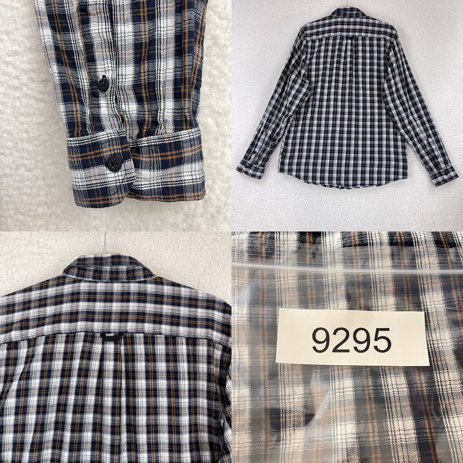 Vintage Comune Blue Plaid Button-Up Shirt Mens XL Long Sleeve 100% Cotton Casual Shirt Size US XL / EU 56 / 4 - 9 Thumbnail