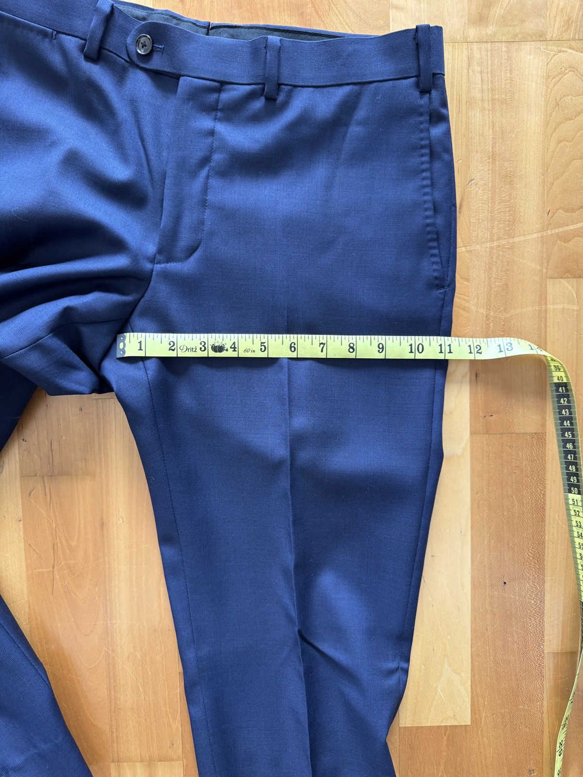 Suitsupply Suitsupply Custom Navy Blue Super 150’s Wool Trousers Size 38R - 6 Thumbnail