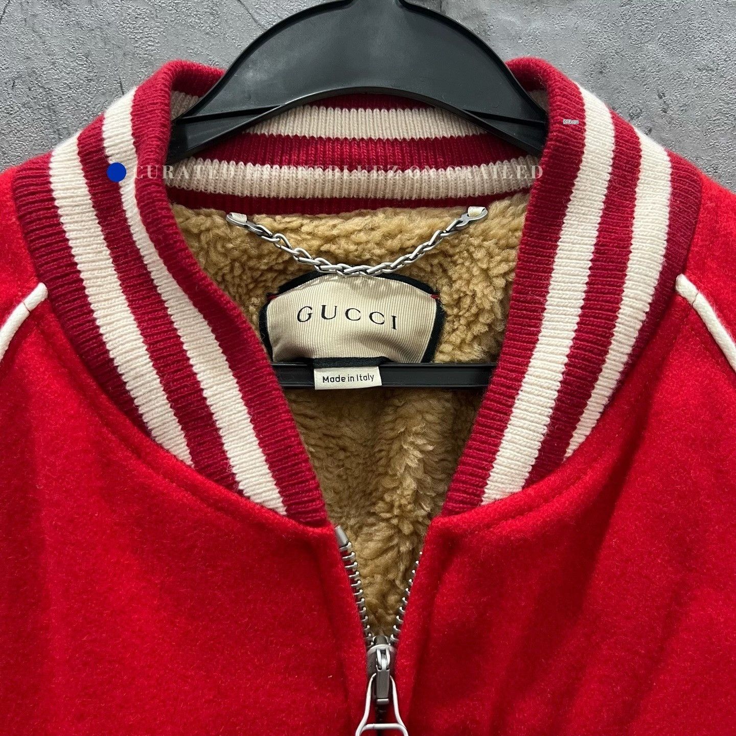 Gucci Gucci Red Cat Lamb Wool Baseball Jacket Size US S / EU 44-46 / 1 - 5 Thumbnail