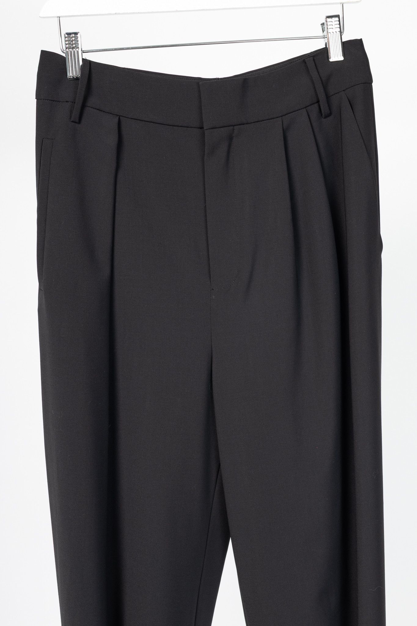 Tibi Tibi Stella Black Tropical Wool Removable-Ankle-Band Pants Size 27" / US 4 / IT 40 - 3 Thumbnail