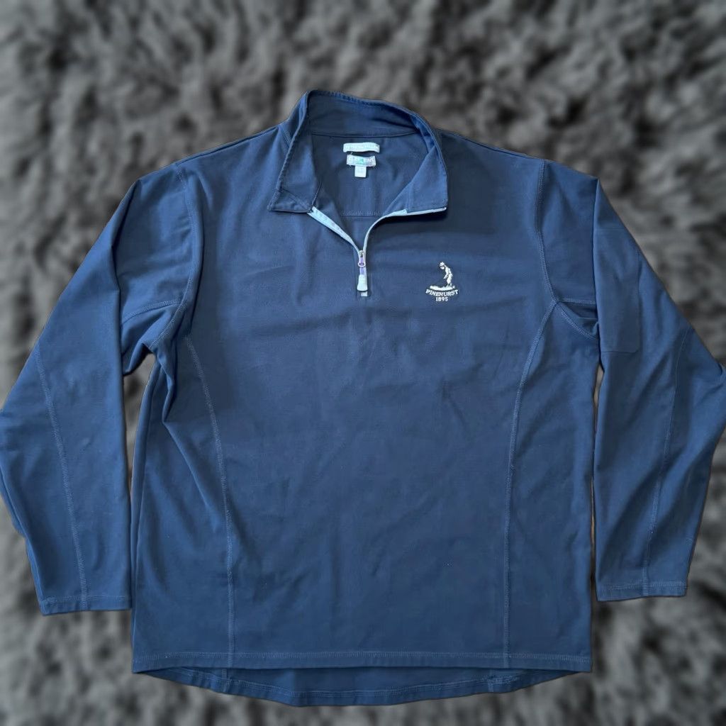 Peter Millar Peter Millar Perth Performance 1/4 Zip Fleece Large Pinehurst Black Element Wind Shirt Mens Golf Pinehurst Black 29 long by 24.5 short desc? Size US L / EU 52-54 / 3 - 1 Thumbnail