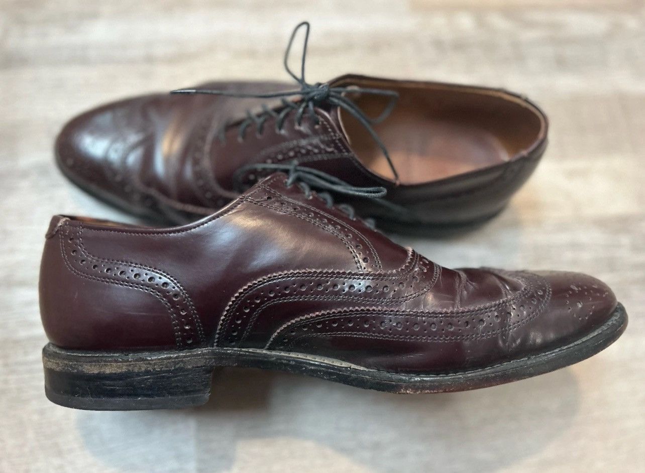 Allen Edmonds Allen Edmonds Lloyd Leather Wingtip Oxfords Burgundy Size 9 Size US 9 / EU 42 - 6 Thumbnail