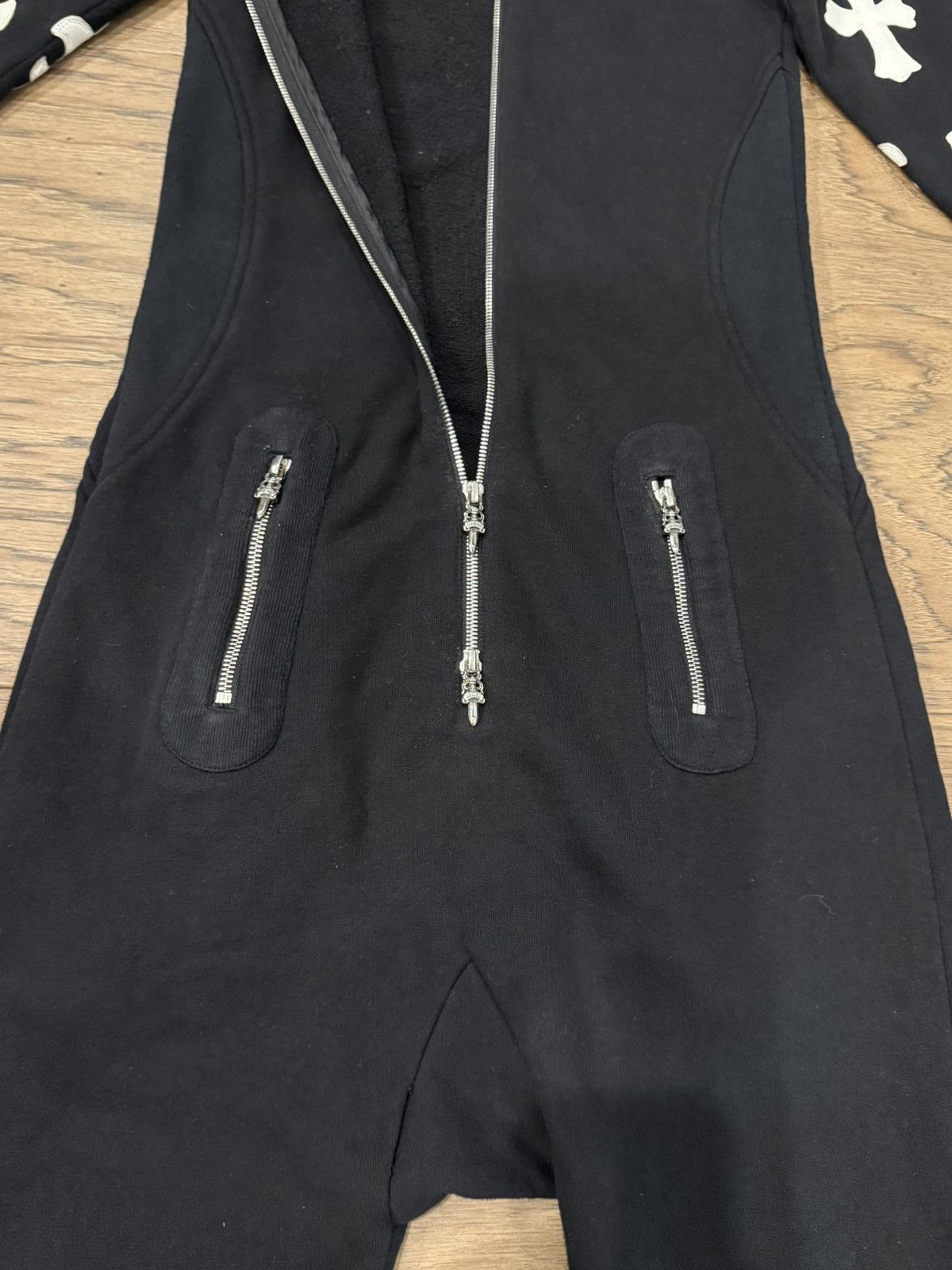 Chrome Hearts Chrome Hearts Multi Motif Leather Patch Onesie Jumpsuit Size US S / EU 44-46 / 1 - 9 Thumbnail