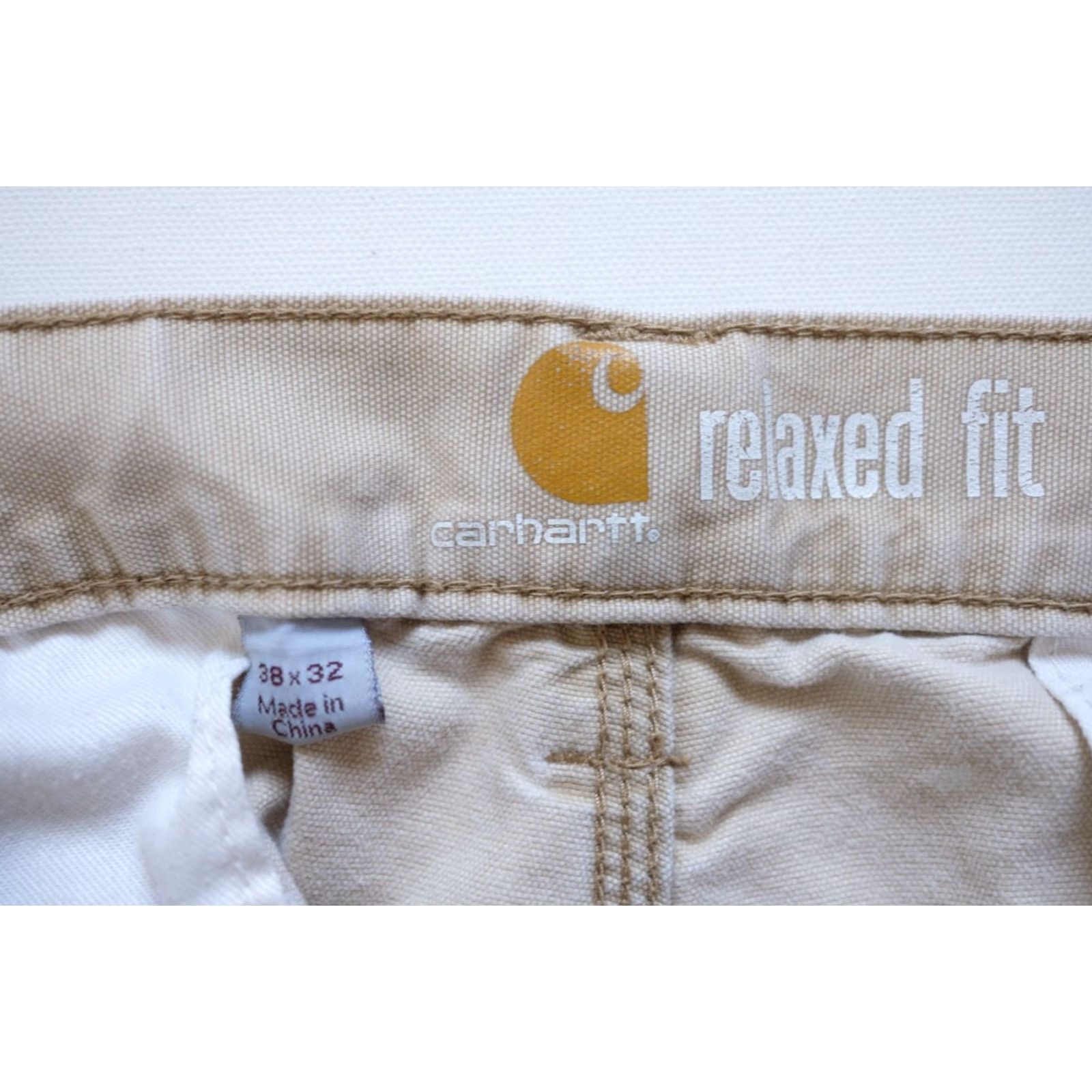 Carhartt VINTAGE Carhartt VTG Y2K 90s Workwear Distressed Cargo Pants Relaxed Fit Mens 38x32 Beige Cargo Pants 90s Womens? Size US 38 / EU 54 - 6 Thumbnail