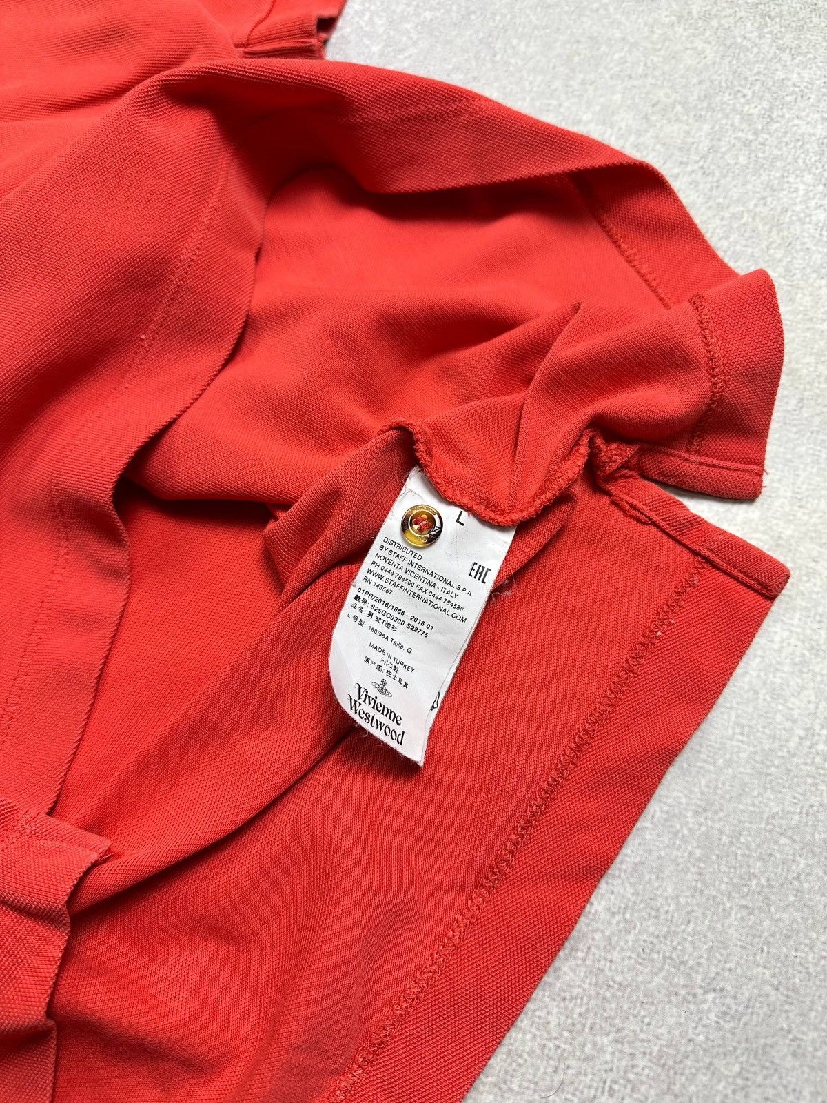Vivienne Westwood Vintage Vivienne Westwood Orb Saturn Logo Polo Shirt L Size US L / EU 52-54 / 3 - 6 Thumbnail