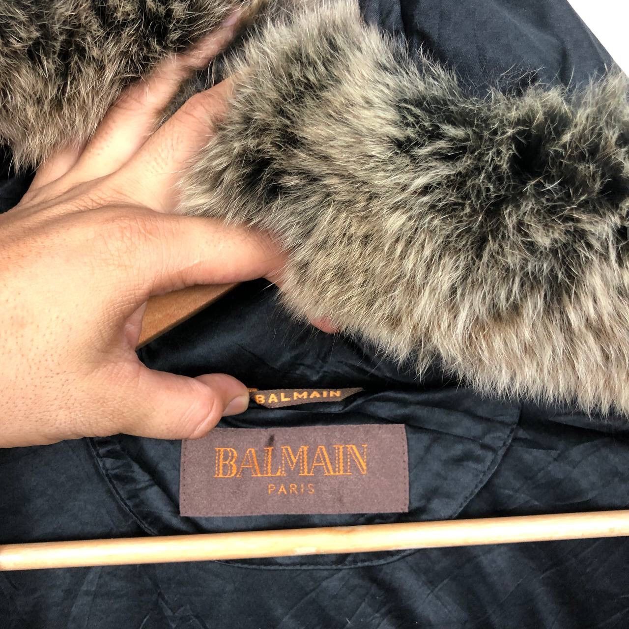 Balmain BALMAIN Faux Fur Down Black Jacket Size US L / EU 52-54 / 3 - 15 Thumbnail