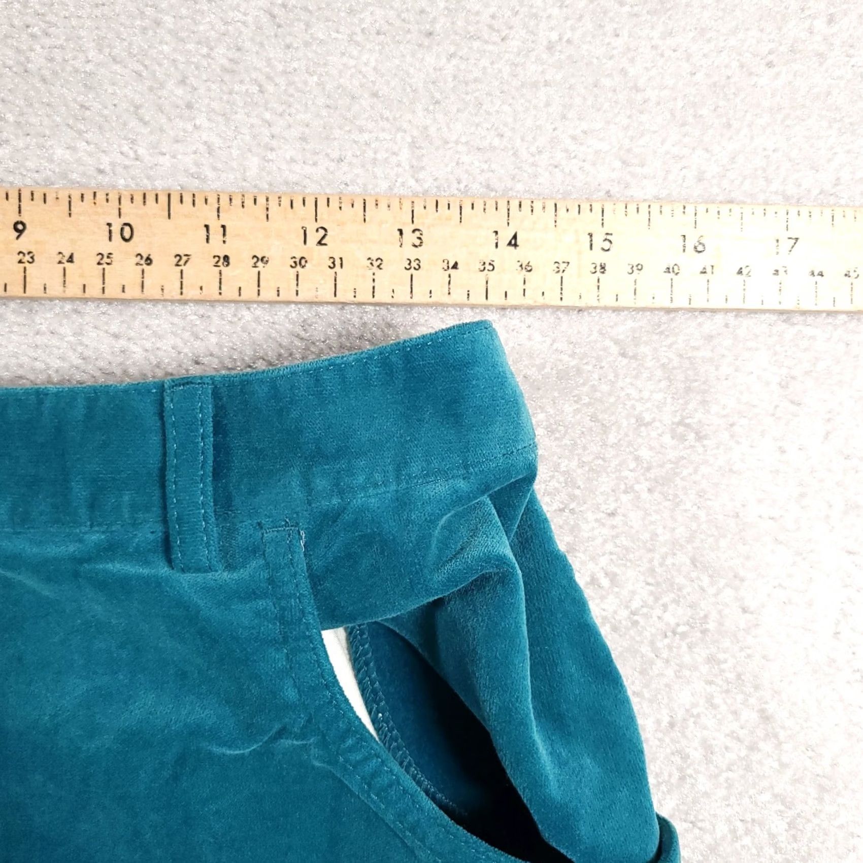 Vintage VINTAGE Westbound Women's 6P Petite Green Velour Velvet Knit A-Line Midi Skirt Size 28" / US 6 / IT 42 - 4 Thumbnail