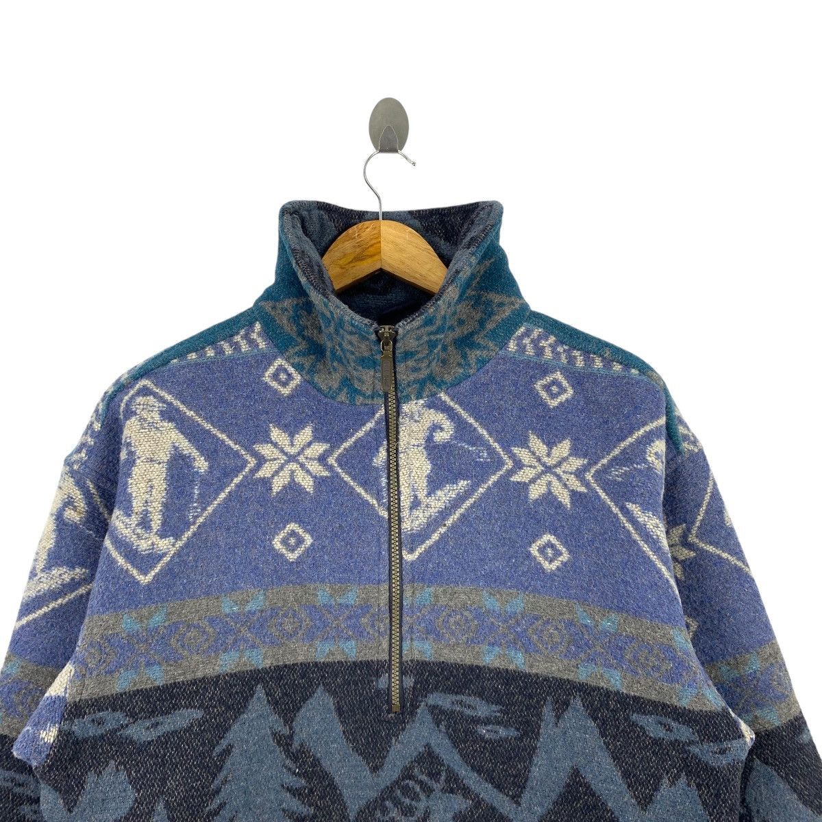 L.L. Bean × Vintage Vintage L.L.BEAN Outdoor Sportswear Aztec Navajo Jacket Size US L / EU 52-54 / 3 - 3 Thumbnail