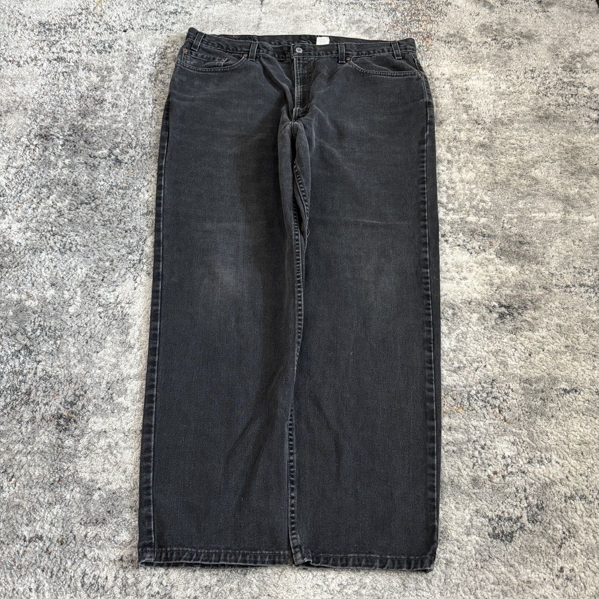 Levi's × StraightFaded × Vintage Vintage 90s Levi’s 550 faded black wide leg baggy jeans Size US 41 - 2 Thumbnail