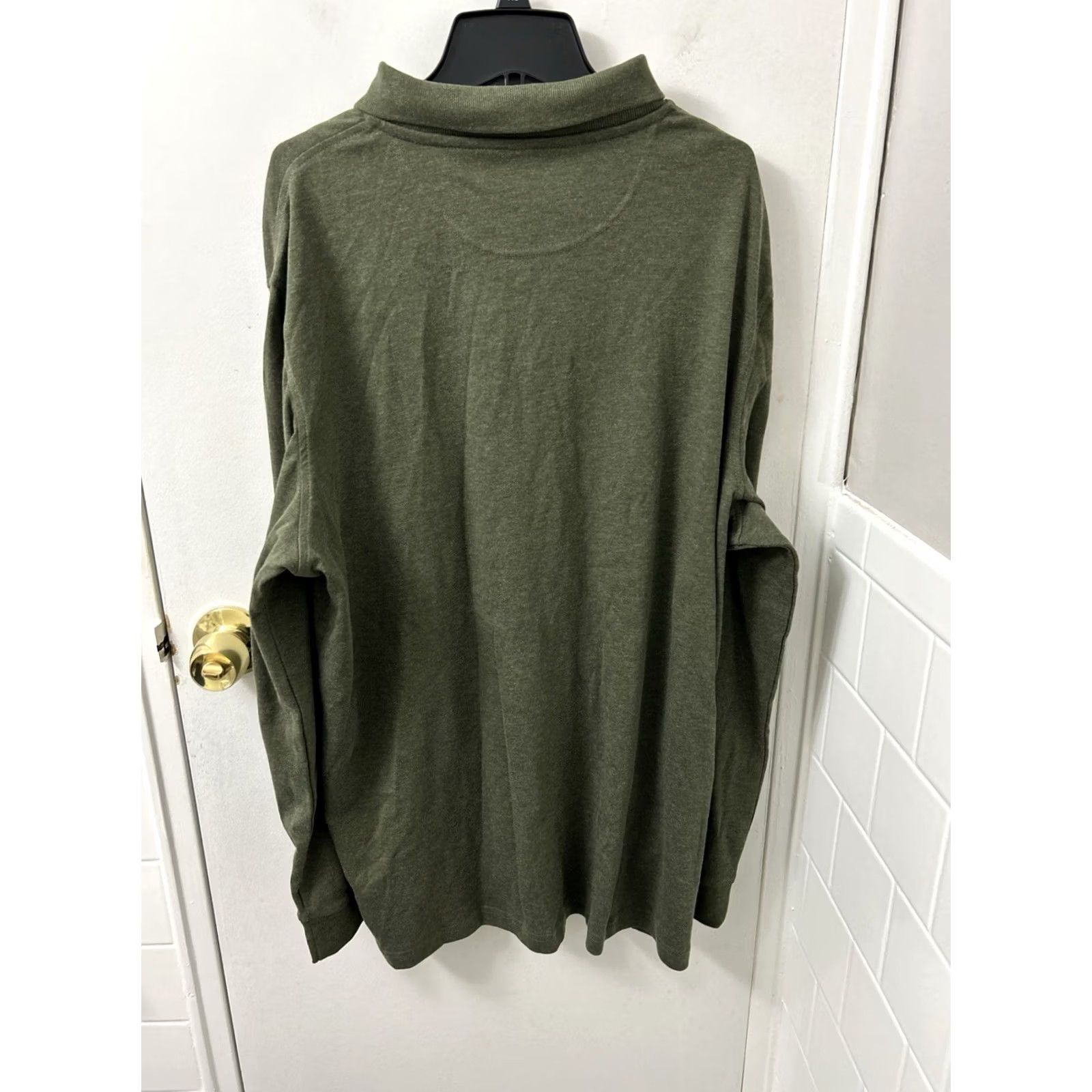 Croft & Barrow VINTAGE Croft & Barrow Polo Shirt Mens XL Dark Green Easy Care Long Sleeve NWT MSRP 34 Size US XL / EU 56 / 4 - 7 Thumbnail