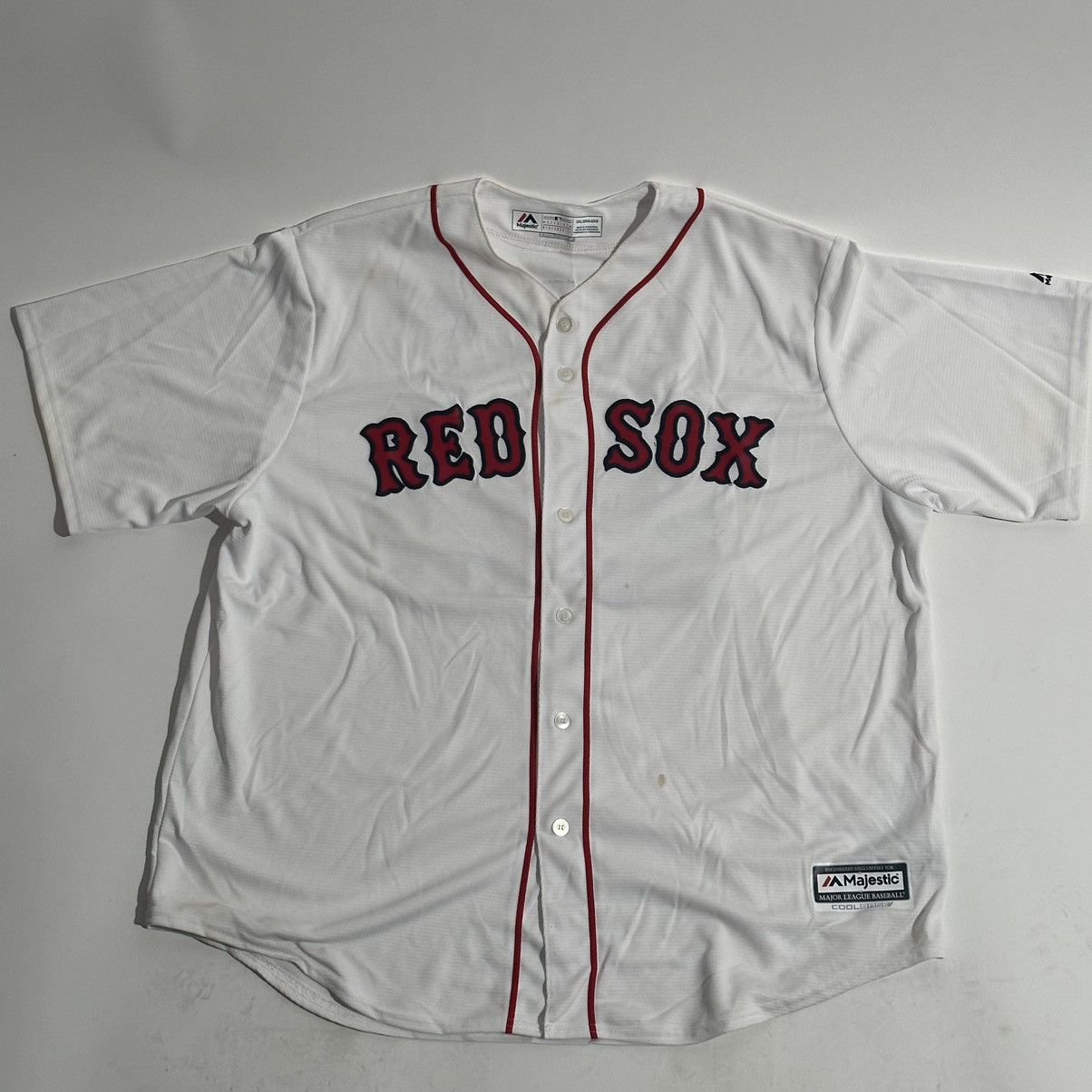 image of Mlb x Vintage Majestic Boston Red Sox Jersey in White, Men's (Size 2XL)