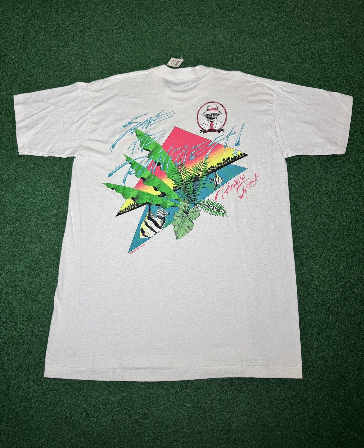 Panama Jack Panama Jack Save The Rainforest Fish Tropical L 90s T Shirt Size US L / EU 52-54 / 3 - 1 Thumbnail