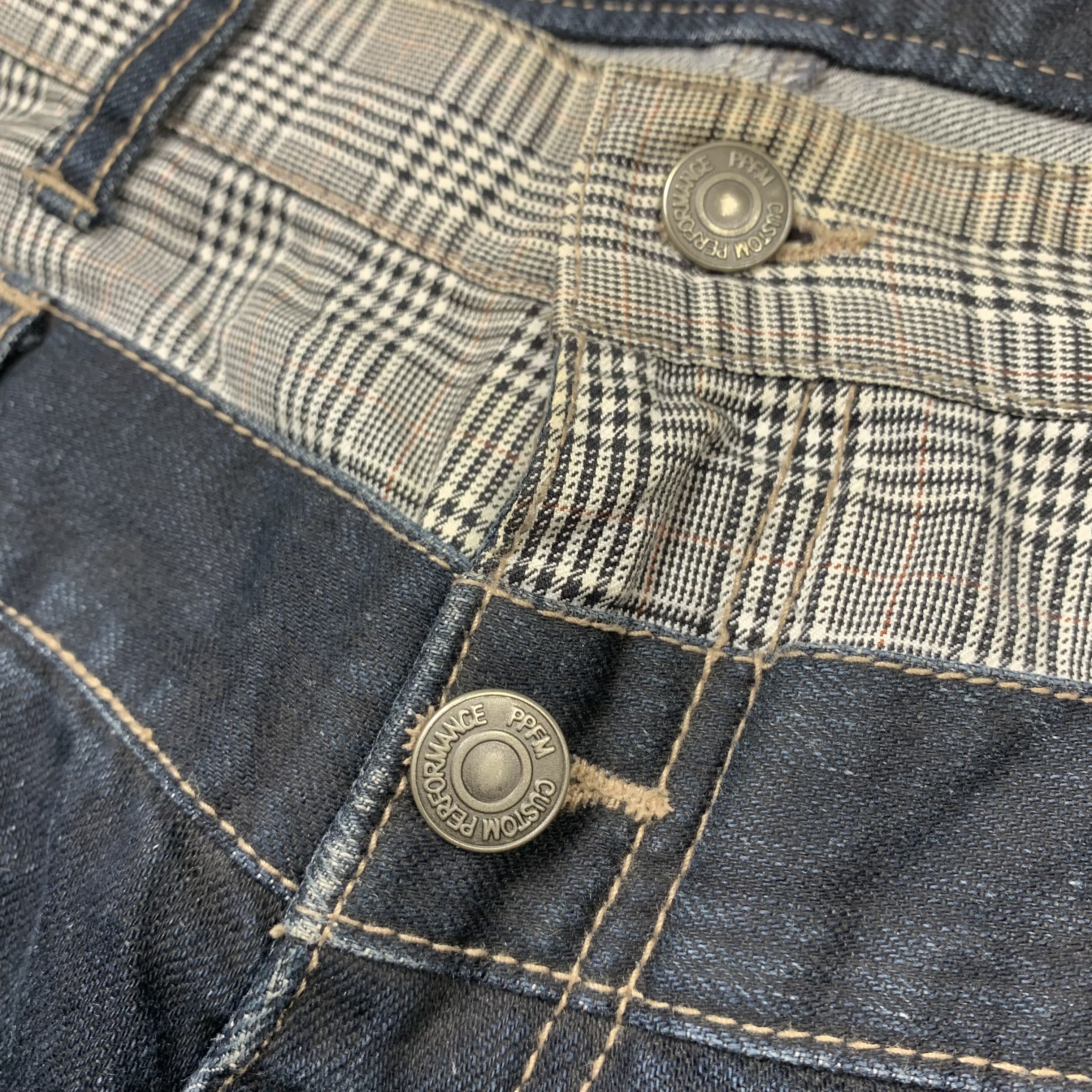 PPFM PPFM Double Waist Denim Japanese Brand Poem Size US 31 - 12 Thumbnail