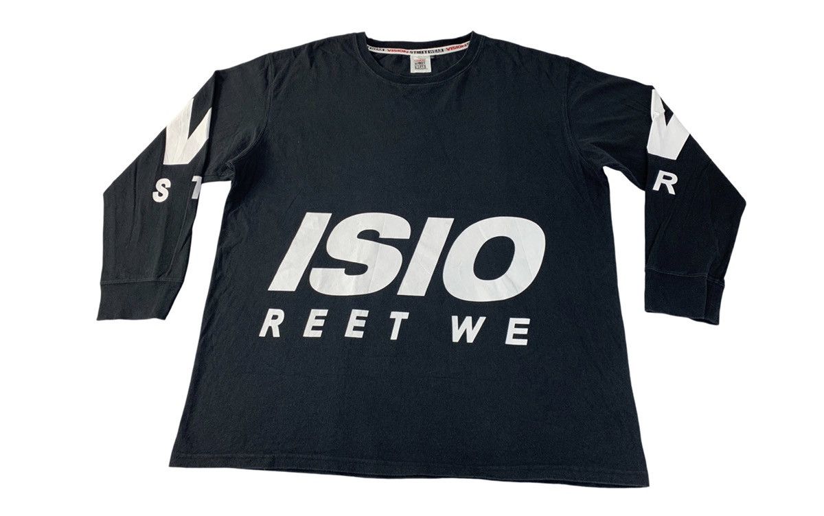 Vintage Vision Streetwear Big Logo Spell Out Side Tape Printed Tee Size US XL / EU 56 / 4 - 1 Thumbnail