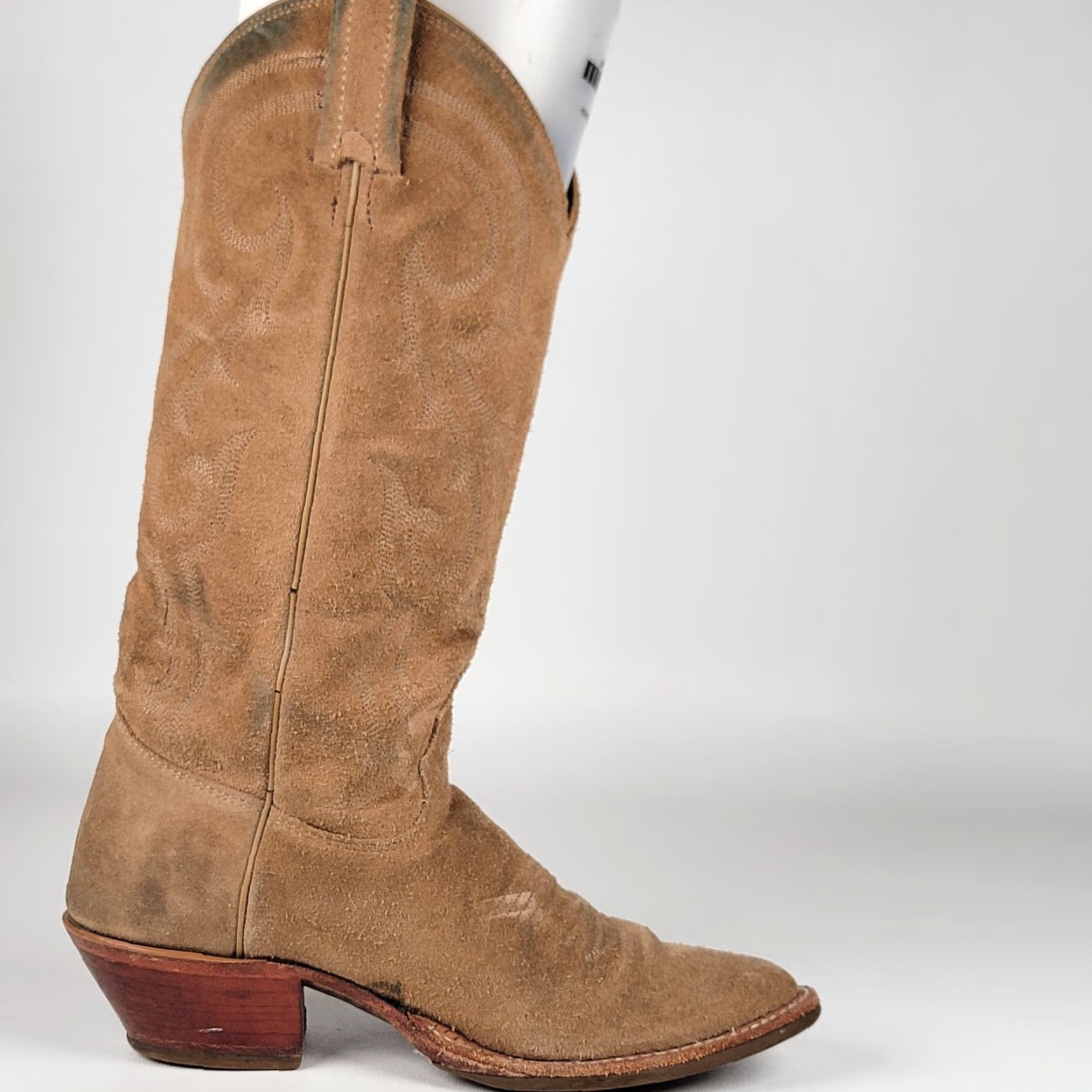 Tony Lama Tony Lama Boots Cowboy Ranchwear Boots Western Outpost 13" Brown Suede Almond Toe Pull On Men 5.5 B Casual Workwear Mens Size US 6 / EU 39 - 5 Thumbnail