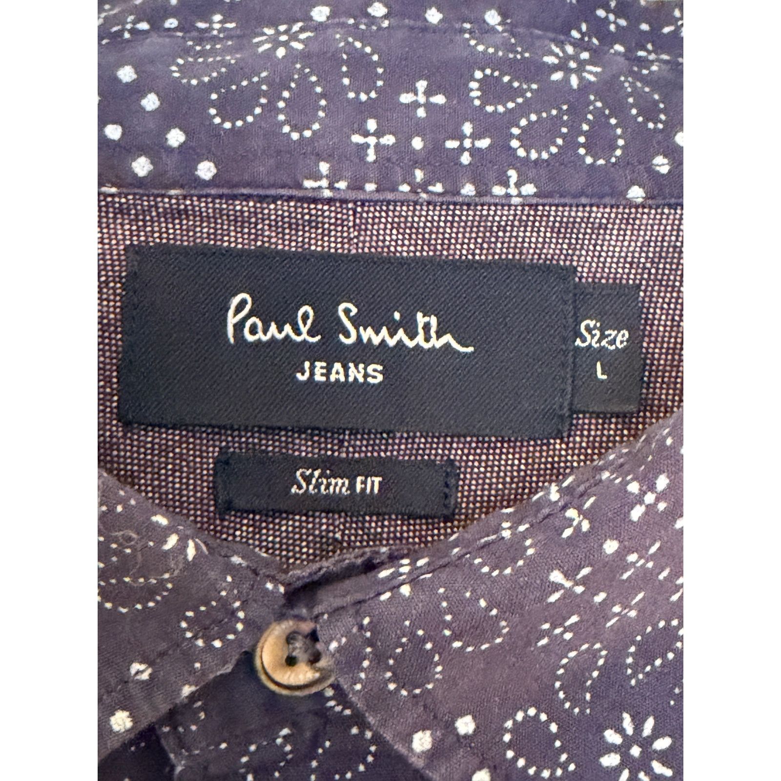 Paul Smith Paul Smith Jeans Slim Fit Brown Cotton Button Down Size US L / EU 52-54 / 3 - 3 Thumbnail