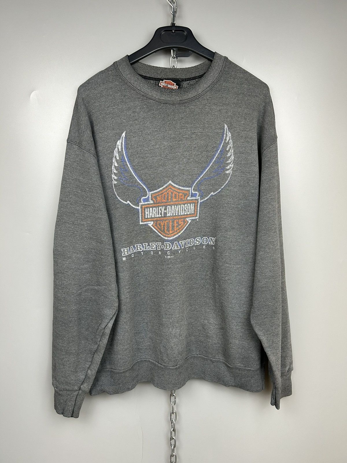 Harley Davidson × Vintage Vintage 90s Harley Davidson Sweatshirt Rare Size US L / EU 52-54 / 3 - 1 Thumbnail