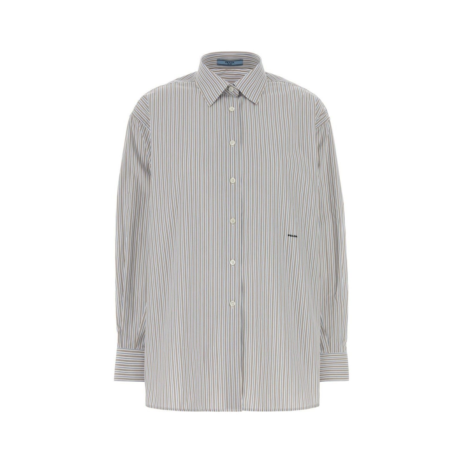 Prada PRADA Embroidered Poplin Oversize Shirt New And Authentic (W Size XS / US 0-2 / IT 36-38 - 1 Thumbnail