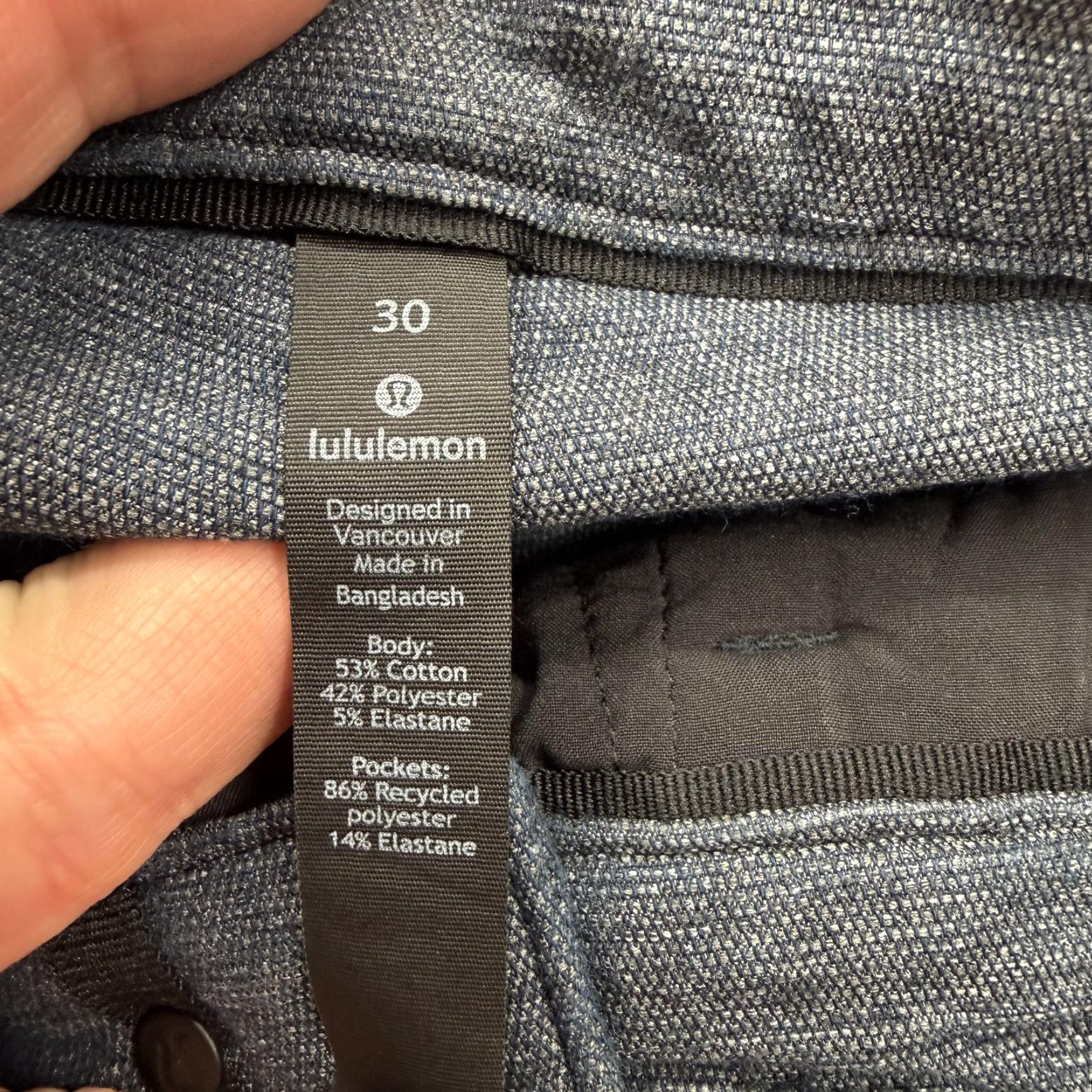 Lululemon Lululemon Pants Mens 30x27 Blue Straight Leg Knit Chino 5 Pocket Shirt Casual Mens Size US 30 / EU 46 - 3 Thumbnail