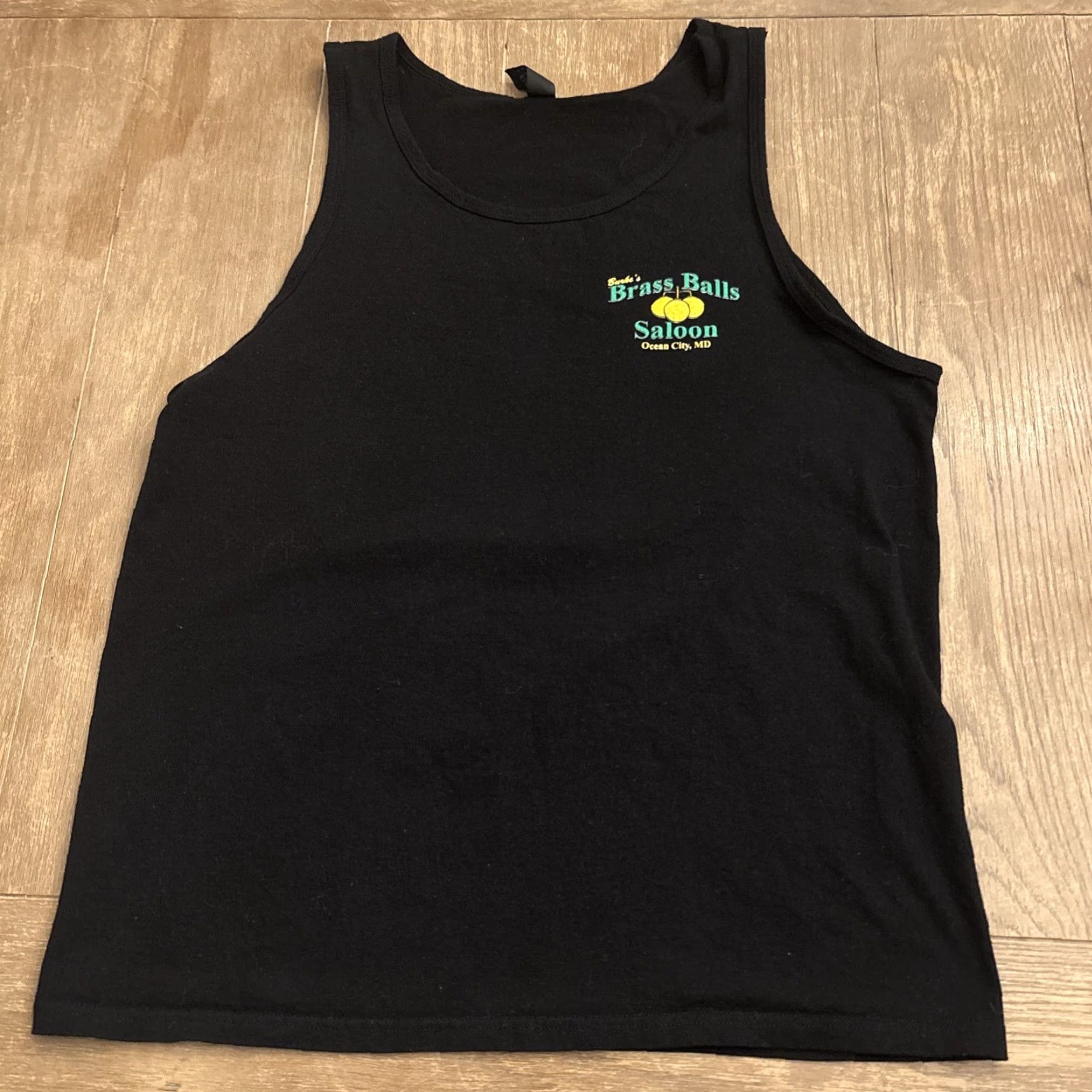 Vintage VINTAGE Ocean City MD Brass Balls Saloon Tank Top Men L Double-Sided Black Tank Top Summer Beach Boardwalk 90s Mens Size US L / EU 52-54 / 3 - 2 Thumbnail