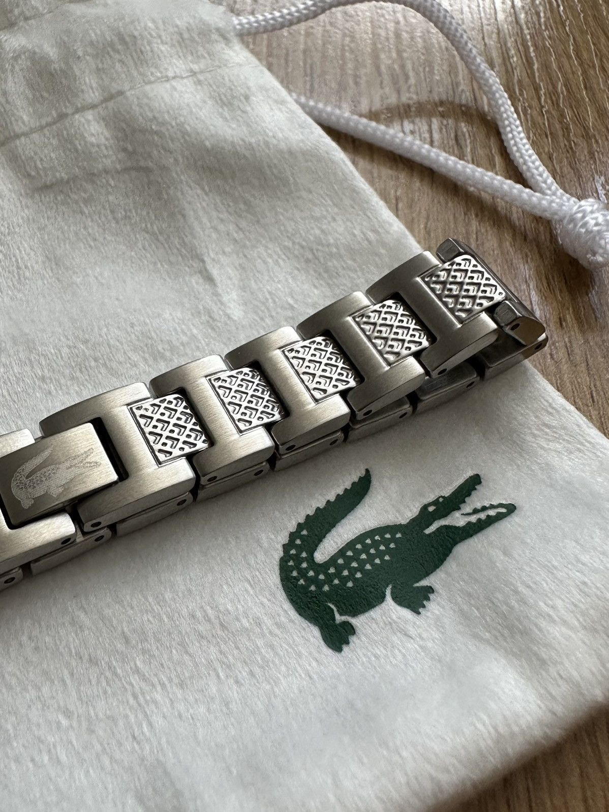 Lacoste Lacoste Metropole Silver New Men Bracelet Size ONE SIZE - 2 Thumbnail