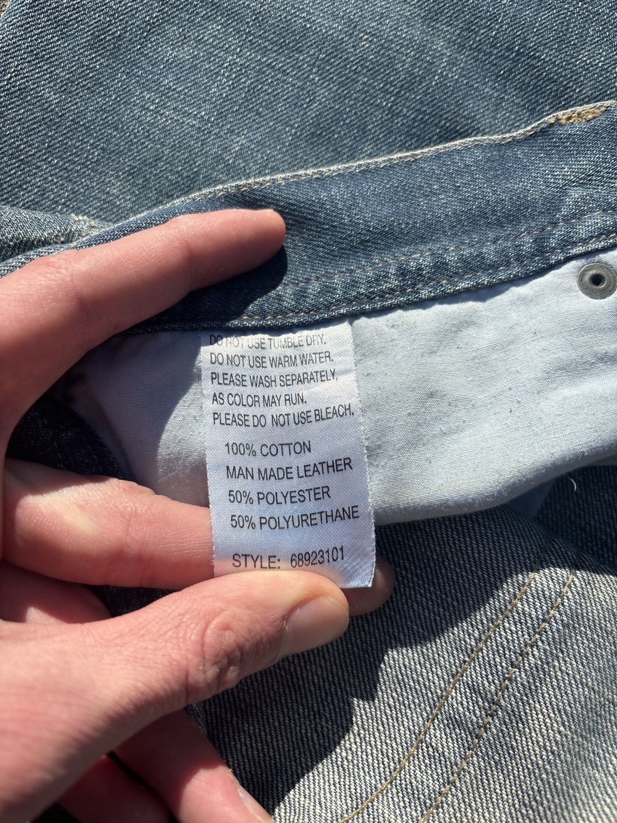 Japanese Brand Distressed Patchwork Exhibitionist Denim 32x32 Size US 32 / EU 48 - 7 Thumbnail