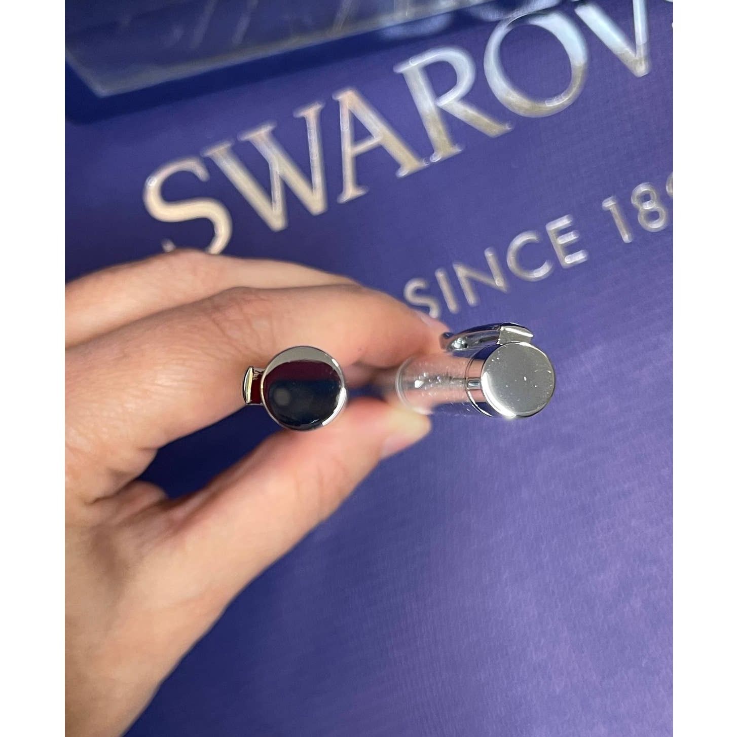 Swarovski Swarovski Frozen Ana & Olaf Crystal Steel BallPoint Pen set Size ONE SIZE - 6 Thumbnail