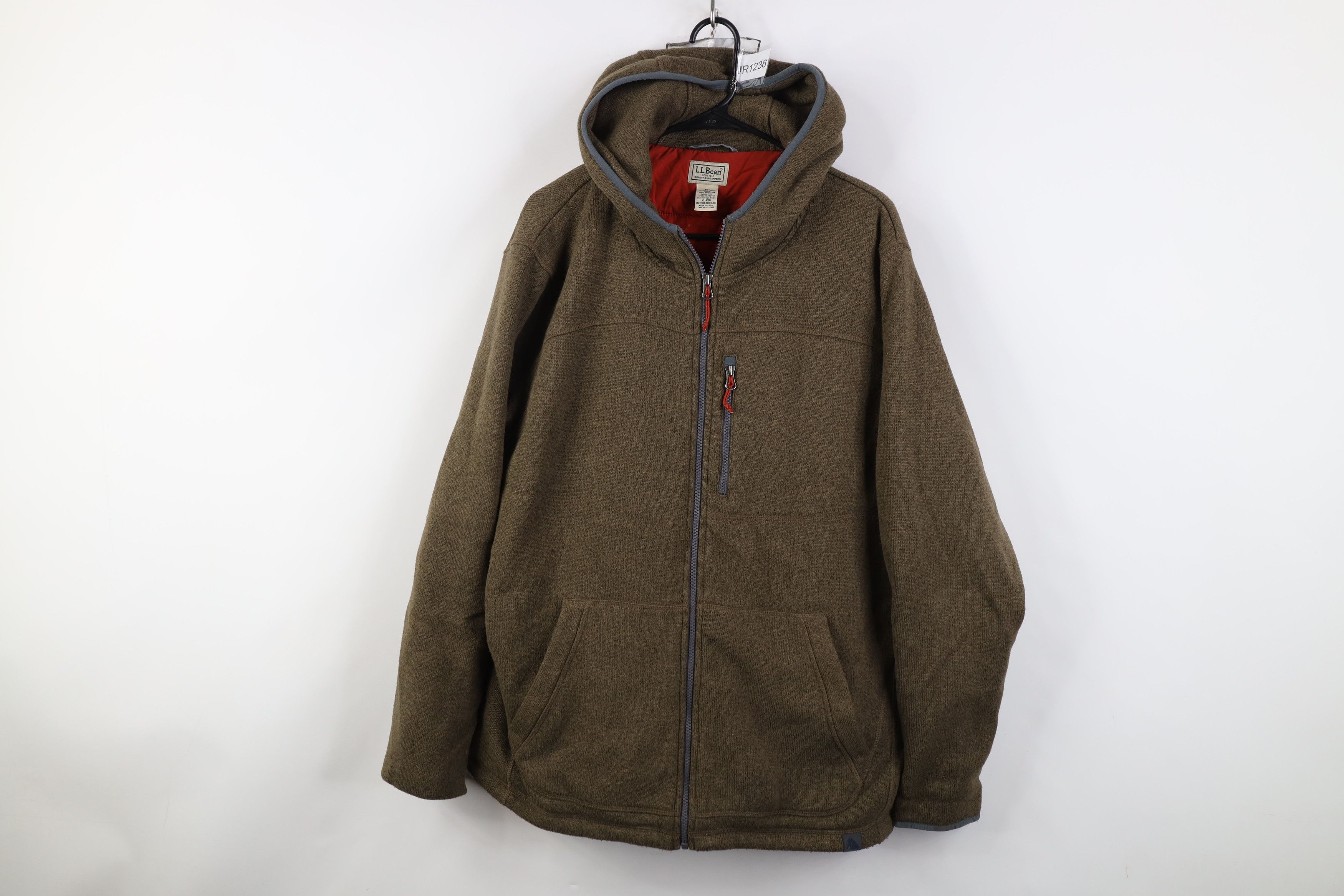 L.L. Bean Vintage LL Bean Hooded Sweater Jacket Swacket Heather Brown Size US XL / EU 56 / 4 - 1 Thumbnail