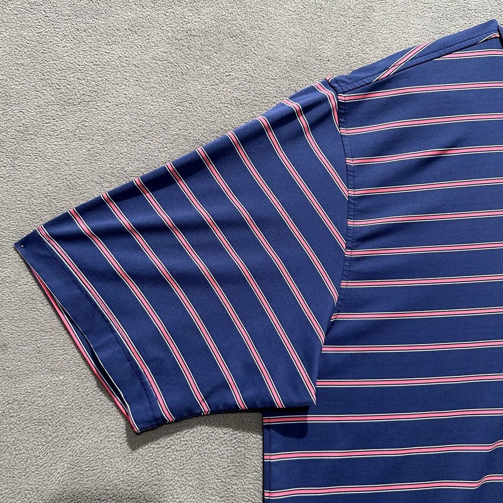 Peter Millar Peter Millar Polo Shirt Mens XL Blue/Pink Striped Golf Logo Summer Comfort Size US L / EU 52-54 / 3 - 7 Thumbnail