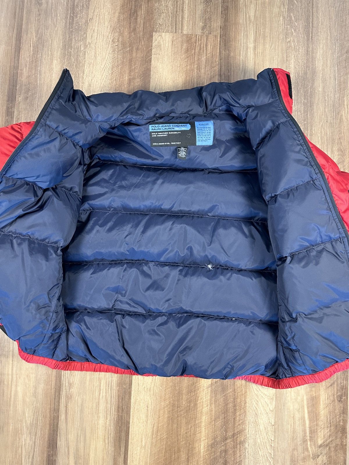 Polo Ralph Lauren × Vintage VINTAGE Polo Jeans Ralph Lauren Jacket Large Red Puffer Down Size US L / EU 52-54 / 3 - 8 Thumbnail