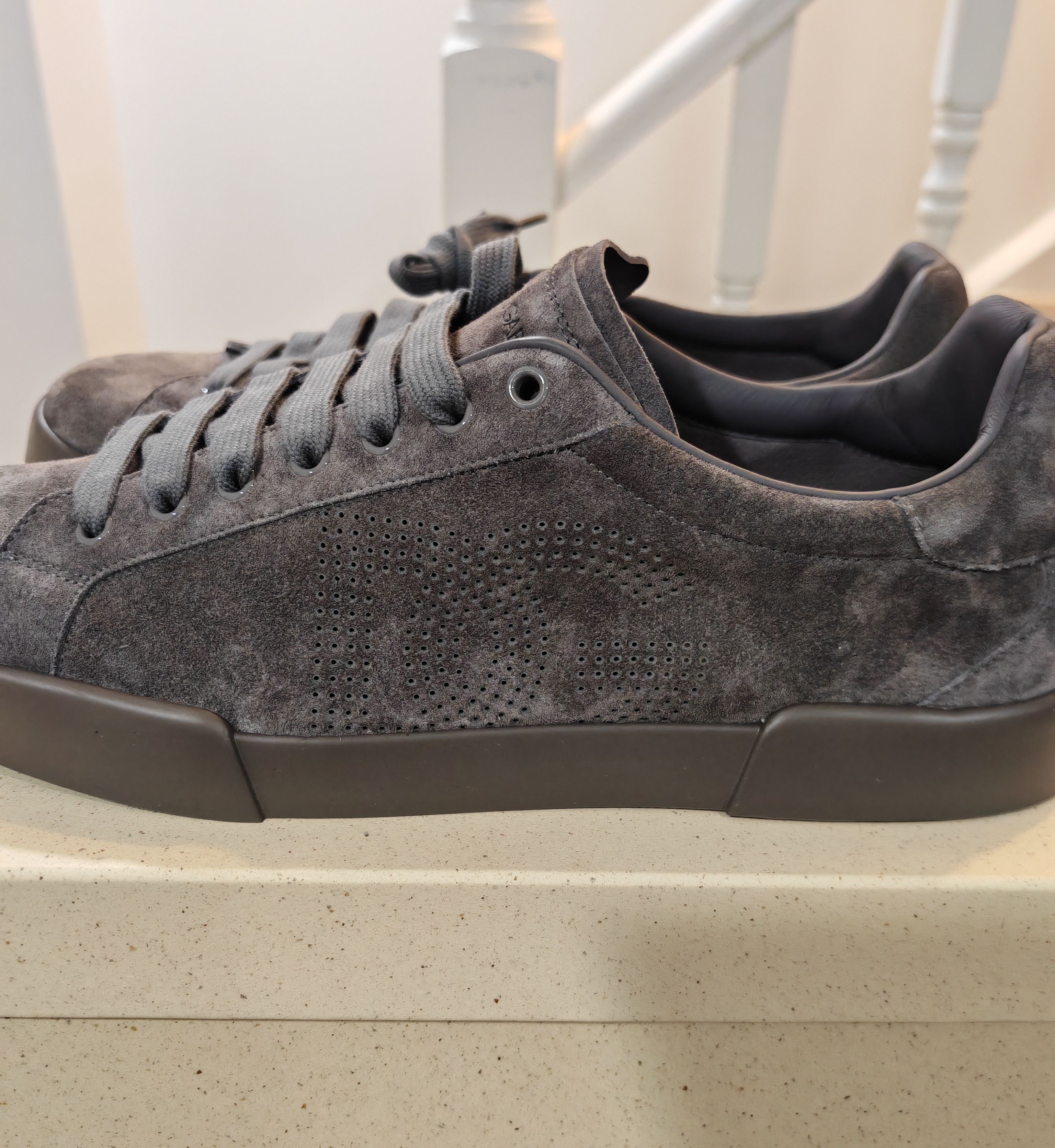 Dolce & Gabbana Suede Perforated Logo Sneakers Size US 11 / EU 44 - 8 Thumbnail