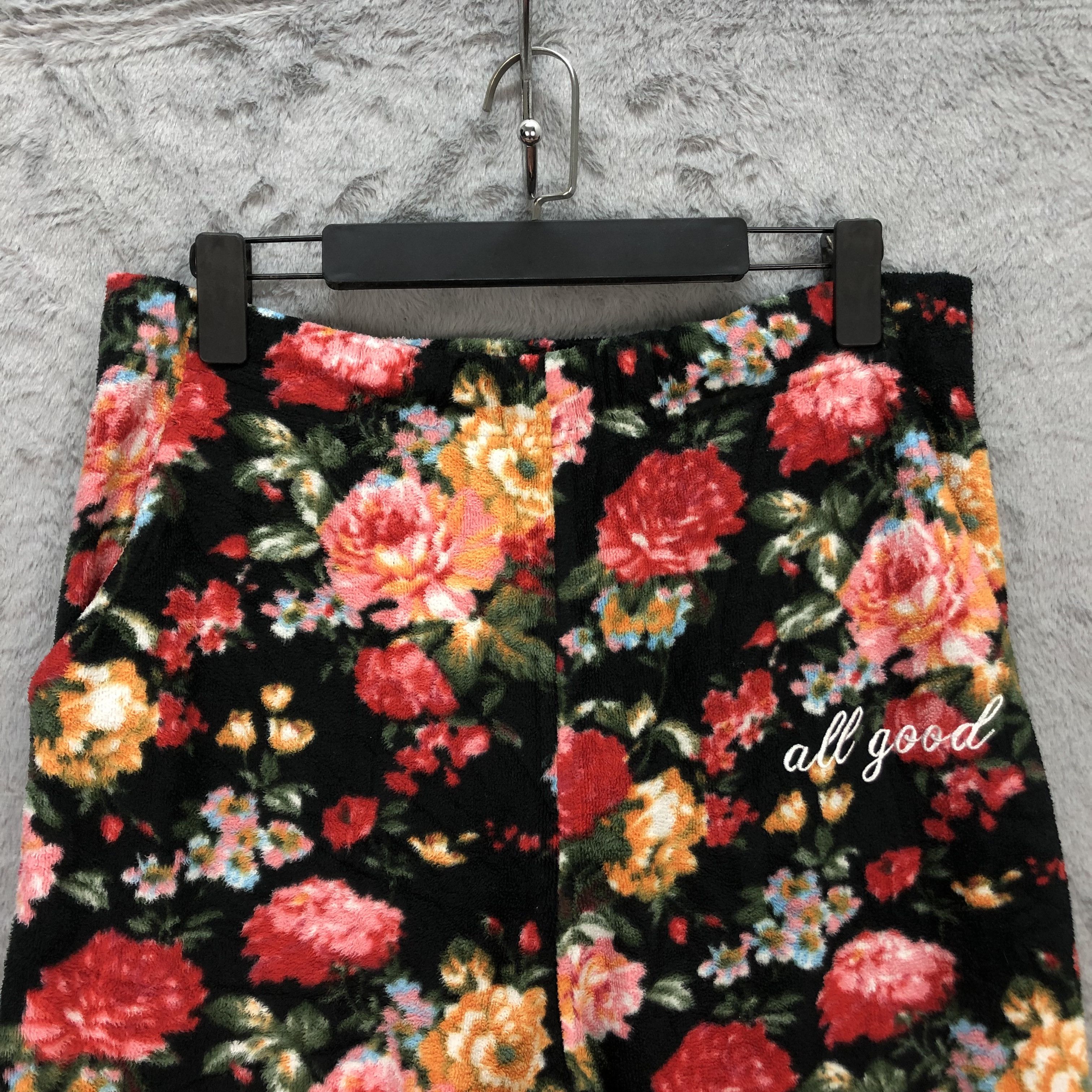 Japanese Brand ALLGOOD HATERS CREW BIG LOGO FLORAL FLEECE HOODIES #5597-200 Size US S / EU 44-46 / 1 - 12 Thumbnail