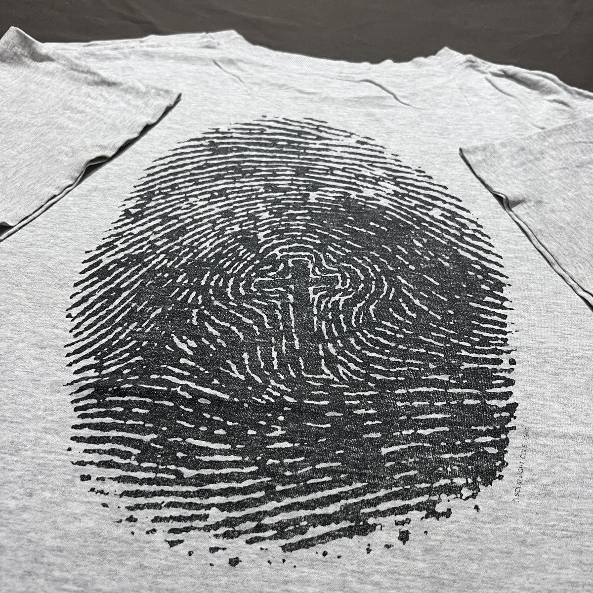 Vintage 90s Fingerprint Jesus God Holy Bible Graphic Tee XL